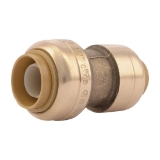Sharkbite® U009LF Pipe Reducing Coupling, 3/8 x 1/2 in Nominal, Push-Fit End Style, Brass