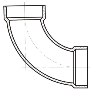 Lesso® 1-1/2in PVC DWV Long Sweep 1/4 Bend (H × H) LP304-015