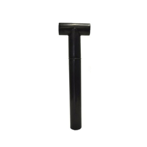 Centrotherm Eco Systems InnoFlue® SW ISTT0320 Long Termination Tee, Polypropylene, 3 in Dia x 29.2 in L x 7.6 in W, Black Oxide