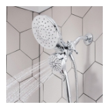 Moen® 26009 Engage™ Standard Showerhead/Handshower Combo, 6-1/2 in Dia Shower Head, 1-Setting Shower Head, 2.5 gpm Flow Rate, 80 psi Pressure, 1/2 in NPT Connection, Chrome