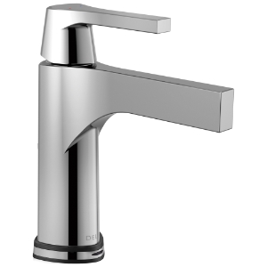 DELTA® 574T-DST Zura® Centerset Lavatory Faucet with Pop-Up, Residential, 1.2 gpm Flow Rate, 6-1/16 in H Spout, 1 Handle, 3 Faucet Holes, Chrome, Traditional