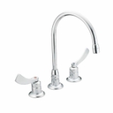 Moen® 8225SMF15 Widespread Kitchen Faucet, M-DURA™, 1.5 gpm Flow Rate, 8 in Center, Chrome, 2 Handles