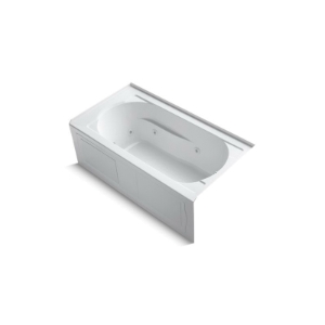 Kohler® 1357-HR-0 Devonshire® Bathtub, Whirlpool, Rectangle Shape, 60 in L x 32 in W, Right Drain, White