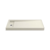 Kohler® 9163-96 Bellwether® Single Threshold Shower Base, Biscuit, Center Left Drain, 60 in L x 32 in W x 4-1/2 in D