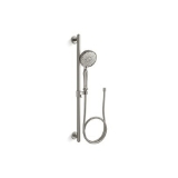 Kohler® 22176-BN Bancroft® Multi-Function Hand Shower Kit with Katalyst® Air-Induction Technology, 5-3/16 in Dia Round Shower Head, 2.5 gpm Flow Rate, 60 in L Hose, Vibrant® Brushed Nickel