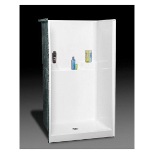 Oasis® Legacy™ SH-4234 Center Drain, 1-Piece Shower Stall (no seat), 42" x 34" x 72", Fiberglass Composite, White