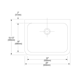 Elkay® EWS2520W6C Scrub Sink Package, Rectangle Shape, 19-1/2 in W x 10-1/2 in D x 25 in H, Wall Mount, Stainless Steel, Buffed Satin