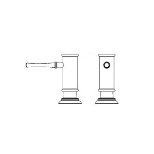 Elkay® LK330CR Soap/Lotion Dispenser, 16 oz Bottle Capacity, Deck Mount, Brass