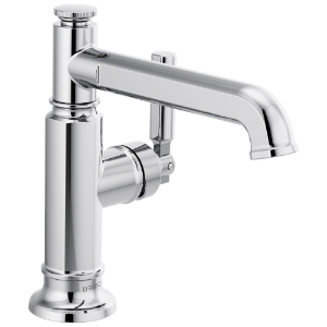 Brizo® 65076LF-PC Invari® Lavatory Faucet, Commercial/Residential, 1.5 gpm, 4-3/4 in H Spout, 1 Handle, 1 Faucet Hole, Polished Chrome, Traditional