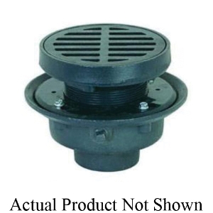 Adjustable Flashing Drain With Ring and Strainer, 2 in Outlet, 6-5/8 in, Cast Iron Drain redirect to product page