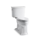 Kohler® 3551-0 2-Piece Toilet, Archer® Comfort Height®, Elongated Bowl, 16-1/2 in H Rim, 12 in Rough-In, 1.28 gpf, White