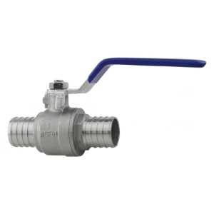 Boshart Industries SSPEXBV-10 2-Piece Ball Valve, 1 in Nominal, PEX End Style, 304 Stainless Steel Body, NBR Rubber Softgoods
