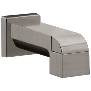 DELTA® RP75435SS Ara® Pull-Up Diverter Tub Spout, 6-1/4 in L x 2-3/4 in H, Stainless