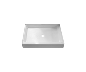 Clarion SP4835-WH SP4835 1-Piece Shower Base, White, Center Drain, 48 in L x 35 in W