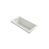 Kohler® 1121-NY Underscore® Bathtub, Soaking, Rectangle Shape, 60 in L x 30 in W, End Drain, Dune