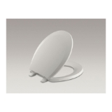 Kohler® 4662-56 Lustra™ Toilet Seat with Lid, Round Bowl, Closed Front, Plastic, Tender Gray, Quick Release Hinge