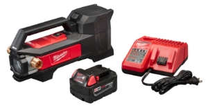 Milwaukee® M18™ 2771-21 Cordless Transfer Pump Kit, 480 gph Flow Rate, 3/4 in Inlet x 3/4 in Outlet, 1/4 hp, Nitrile Rubber/Reinforced Plastic