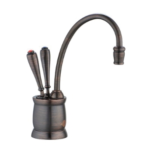 Insinkerator® Indulge™ 44393AH FHC2215 Instant Hot and Cool Water Dispenser Faucet, Tuscan, Residential, Swivel Spout, Classic Oil Rubbed Bronze, 2 Handles