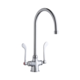 , Concealed Deck Bathroom Faucet, 1.5 gpm, Chrome Plated, 2 Handles, Import, Commercial