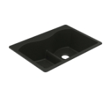 Moen® GGB3027B Double-Equal Sink, 33 in L x 20 in W x 9-1/2 in D, Undermount/Drop-In Mount, Granite, Black