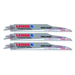 Lenox® Demolition CT™ 2059102 Reciprocating Saw Blade, 9 in L x 1 in W, 6 TPI, Carbide Body