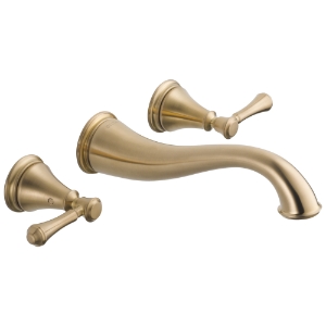 DELTA® T3597LF-CZWL Lavatory Faucet Trim, Cassidy®, 1.2 gpm, 8 in Center, Champagne Bronze, 2 Handles, Traditional, Commercial