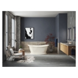 Kohler® 21000-B-96 Artifacts® Bathtub, Oval Shape, 66-1/8 in L x 32-1/2 in W, Center Rear Drain, Biscuit