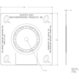 Quickflash® P-100 Plumbing, Gas, HVAC 1" to 1-1/4" Copper, Rigid and PVC Pipe Flashing Panel