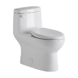 Gerber® G0021019 1-Piece Toilet With Soft-Close™ Toilet Seat, Avalanche® ErgoHeight™, Elongated Bowl, 16-1/2 in H Rim