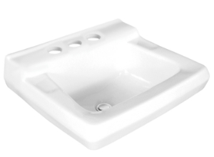 Mansfield® 1918 Willow Run Wall Hung Lavatory, 4", Commercial, Viterous China, White