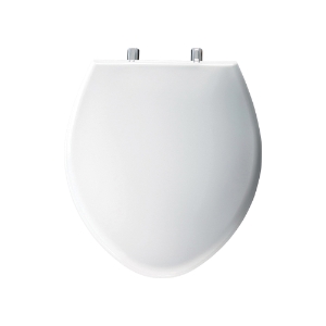Bemis® PARAMONT™ 1000CPT 000 Toilet Seat with Cover, Round/Elongated Bowl, Closed Front, Plastic, White, Adjustable Hinge