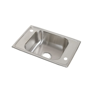 Elkay® CDKAD2517650 Celebrity® Classroom Sink, Rectangle Shape, 17 in W x 6-1/2 in H, Top Mount, 304 Stainless Steel, Brushed Satin