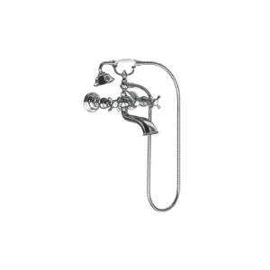 Moen® S22105 Wall Mount Tub Filler Faucet, Weymouth™, 2 gpm, 8 in Center, Polished Chrome, 2 Handles