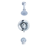 Gerber® D500122TC Antioch® 1-Handle Tub and Shower Trim Kit, 6-3/4 in W x 65 to 78 in H, Brass, Polished Chrome