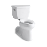 Kohler® 3578-0 2-Piece Toilet, Barrington™ Comfort Height®, Elongated Bowl, 17 in H Rim, 4 in Rough-In, 1 gpf, White
