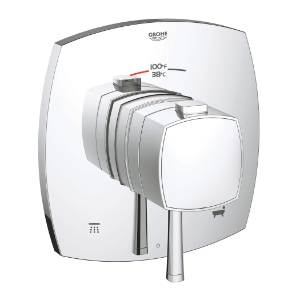 GROHE 19939000 2-Function Trim, 3.2 to 6.3 gpm Shower, StarLight® Polished Chrome