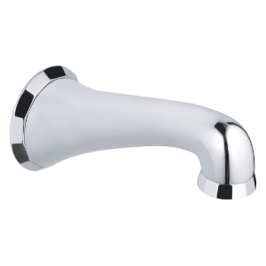 GROHE 13193000 Wall Mounted Tub Spout with Flow Control, 13.2 gpm, 6 in Spout Reach, StarLight® Polished Chrome