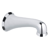 GROHE 13193000 Wall Mounted Tub Spout with Flow Control, 13.2 gpm, 6 in Spout Reach, StarLight® Polished Chrome