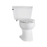 NIAGARA BARRON™ C44.100.01 Regular Height 2-Piece Toilet, Elongated Bowl, 15-1/2 in H Rim, 12 in Rough-In, 1 gpf, White