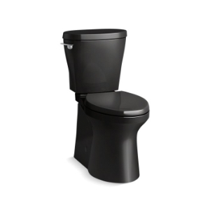 Kohler® 20204-7 Betello™ Toilet Tank With ContinuousClean Technology, 1.28 gpf, Left Hand Trip Lever Flush, Black