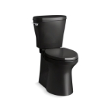 Kohler® 20204-7 Betello® Toilet Tank with ContinuousClean Technology, 1.28 gpf, Left Hand Trip Lever Flush, Black