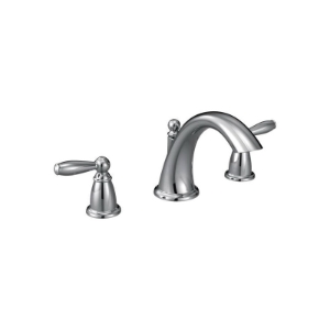 Moen® T4943 Brantford™ Roman Tub Faucet, 10 to 16 in Center, Chrome, 2 Handles, Traditional