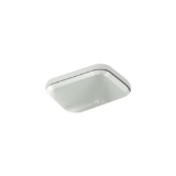 Kohler® 6589-U-FF Northland™ Bar Sink, Sea Salt™, Rectangular Shape, 12 in L x 9-1/4 in W x 7 in D Bowl, 12-3/8 in L x 15 in W x 7-5/8 in D, Undermount, Enameled Cast Iron