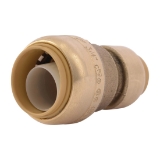 Sharkbite® U058LF Pipe Reducing Coupling, 3/4 x 1/2 in Nominal, Push-Fit End Style, Brass