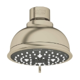 GROHE 26045EN1 New Tempesta® Rustic 100 Shower Head, 1.75 gpm Max Flow, 4 Sprays, 3-15/16 in Dia Head, Brushed Nickel