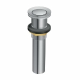 Moen® 140780 Push Button Drain, 1-1/4 in, Metal, Chrome