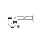 McGuire™ 8872C Classic Adjustable P-Trap with Cleanout Plug, 1-1/4 in Inlet x 1-1/4 in Outlet, Cast Brass