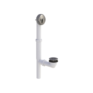 Watco® 500-TQ-PVC-BN Complete Bath Waste With Brushed Nickel QUICK ADJUST® Trip Lever Stopper, PVC
