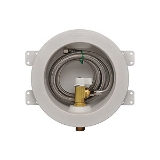 Water-Tite 88482 Round Ice Maker Outlet Box with Hose, Quarter Turn Valve