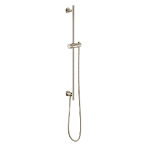 Brizo® 74792-BN Essential™ Shower Series Linear Round Universal Wall Slide Bar With Adjustable Slide, 28-7/8 in L Bar, 4-3/8 in OAD, Brushed Nickel